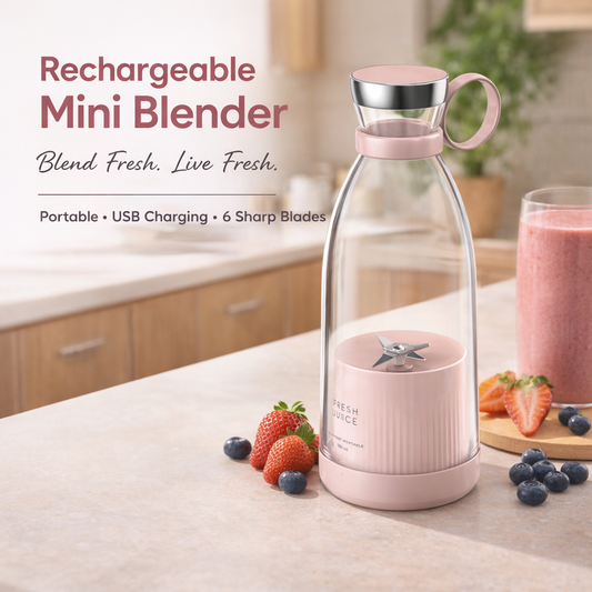 FurGlyph™ Portable Mini Juice Blender Bottle (USB Rechargeable)
