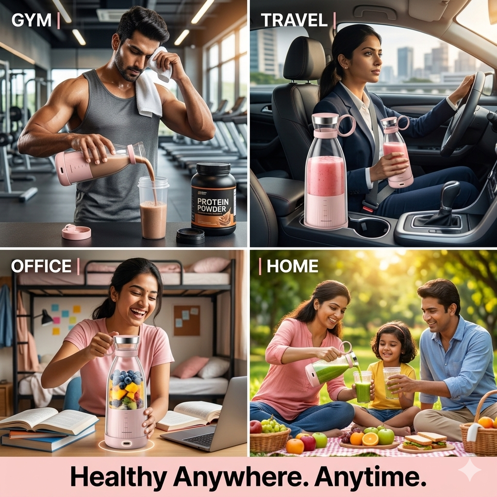 FurGlyph™ Portable Mini Juice Blender Bottle (USB Rechargeable)
